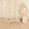 pantoufles à talons bas pour femmes, tongs transparentes, chaussures uniques et confortables, sandales en h indépendantes