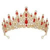 Épingle à cheveux, bijoux pour cheveux, couronnes baroques en cristal, couronne de princesse élégante de luxe, ornement brillant, couvre chef de mariée vintage, fête d'anniversaire