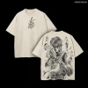 nanami kento jujutsu kaisen manga t shirt vêtements pour hommes harajuku vintage lavé t shirt surdimensionné pur coton t shirts streetwear