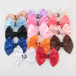 Pinces à cheveux faites à la main pour filles et femmes, nœuds injHair, bande de sauna, nœud papillon doux, vêtements de sauna bricolage, accessoires pour cheveux, 4.2 po, 10 pièces par lot