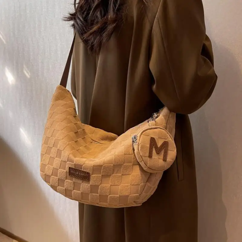 sac à bandoulière polyvalent de style coréen pour femme, sac en tissu de coton pur blanc, sac fourre tout à la mode, grande capacité, nouveau sac à bandoulière polyvalent de style coréen pour femme, sac en tissu de coton pur blanc, sac fourre tout à la mode, grande capacité, nouveau