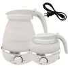 Théière Chauffe-Eau Pliable et Portable en Gel de Silice, Bouilloire Électrique pour Voyage et Maison, 0.6L, 600W, 110/220V