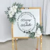 boho artificiel arc de mariage fleurs eucalyptus guirlande rideaux signe de bienvenue floral mariage arc fleurs bricolage