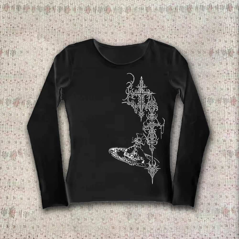 vintage goth emo fille harajuku manches longues t shirt femmes streetwear haut moulant été haute rue fille hauts courts 90s rue vintage goth emo fille harajuku manches longues t shirt femmes streetwear haut moulant été haute rue fille hauts courts 90s rue