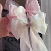 nouveau ruban lumineux fluide de 4cm, gros nœud, accessoires, pince à cheveux, boîte cadeau, emballage de fleurs, matériel fait à la main