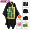 kimono noir cos juju ka anime geto suguru, costume de cosplay, uniforme geto suguru pour femmes et hommes, vêtements de fête d'halloween