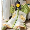 kawaii flanelle 2025 hiver kimono chemise de nuit fraise mignon vêtements de maison pour les femmes vêtements de nuit chaud peignoir dessin animé à capuche longue robe