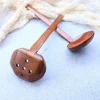 cuillère à soupe en bois ramen style japonais ajiyaki avec trous restaurant nanmu kamehameha cuillère marmite fuite kicthen accessoires