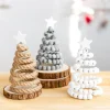 décorations d'arbre de noël en bois nordique créatif, petits ornements de bureau