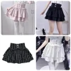 japonais doux style lolita kawaii femmes chemises jirai kei harajuku taille haute mini jupe élégante dentelle gothique pansement fête