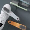 brosse à chaussures en caoutchouc double face, poils souples, pour vêtements, chaussures, soins spécialisés, étanche, outil de nettoyage pour enlever la saleté