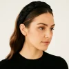 mode satin tressé bandeau large épaissi noir bandeau style coréen rembourré conception femmes tête cerceau coiffure