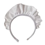 Coiffure à volants pour femmes, bandeau demoiselle d&rsquo;honneur blanc, couvre-chef gothique Anime Cosplay