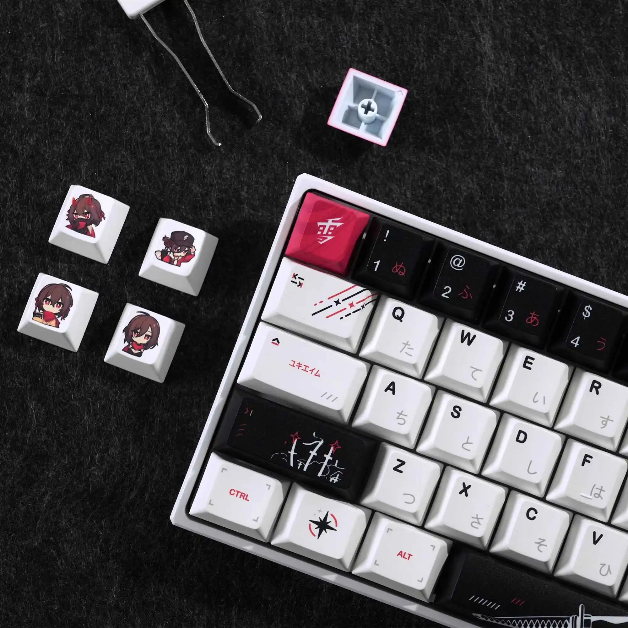 130 touches yuki aim japonais anime colorant sublimation pbt keycap cherry profil clavier personnalisé keycap pour mx commutateurs clavier de jeu 130 touches yuki aim japonais anime colorant sublimation pbt keycap cherry profil clavier personnalisé keycap pour mx commutateurs clavier de jeu