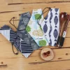 sac à couverts portable, impression japonaise, cliquets réutilisables, paille, baguettes, poudres de couverts, proximité, sac à coutellerie, cuillère, fourchette