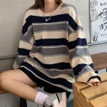 T-shirts rayés femmes BF Chic printemps unisexe à manches longues hauts Harajuku adolescents vêtements élégant lâche automne Couples offre spéciale T-shirts T-shirts rayés femmes BF Chic printemps unisexe à manches longues hauts Harajuku adolescents vêtements élégant lâche automne Couples offre spéciale T-shirts