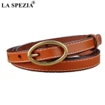 LA SPEZIA-Ceinture Vintage en Cuir group pour Femme, Marron, Broche Fine, Structure de la Taille, Accessoire pour Jeans LA SPEZIA-Ceinture Vintage en Cuir group pour Femme, Marron, Broche Fine, Structure de la Taille, Accessoire pour Jeans