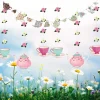 bannière de décoration pour fête de thé, papier pré fixé, standard vintage, théière de jardin, fille rosa, fête d'investissement, patients, douche, anniversaire, fournitures