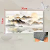 serviette à thé haut de gamme 30x18cm, avec style rétro et peinture colorée, tissu spécial pour boire du thé, service à thé premium
