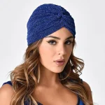 Chapeaux Hijabs pour femmes, turban musulman brillant, bandeau de sauna croisé, enveloppes de tête torsadées à nœud de style indien, écharpe de tête souple extensible, chapeau de sport Chapeaux Hijabs pour femmes, turban musulman brillant, bandeau de sauna croisé, enveloppes de tête torsadées à nœud de style indien, écharpe de tête souple extensible, chapeau de sport