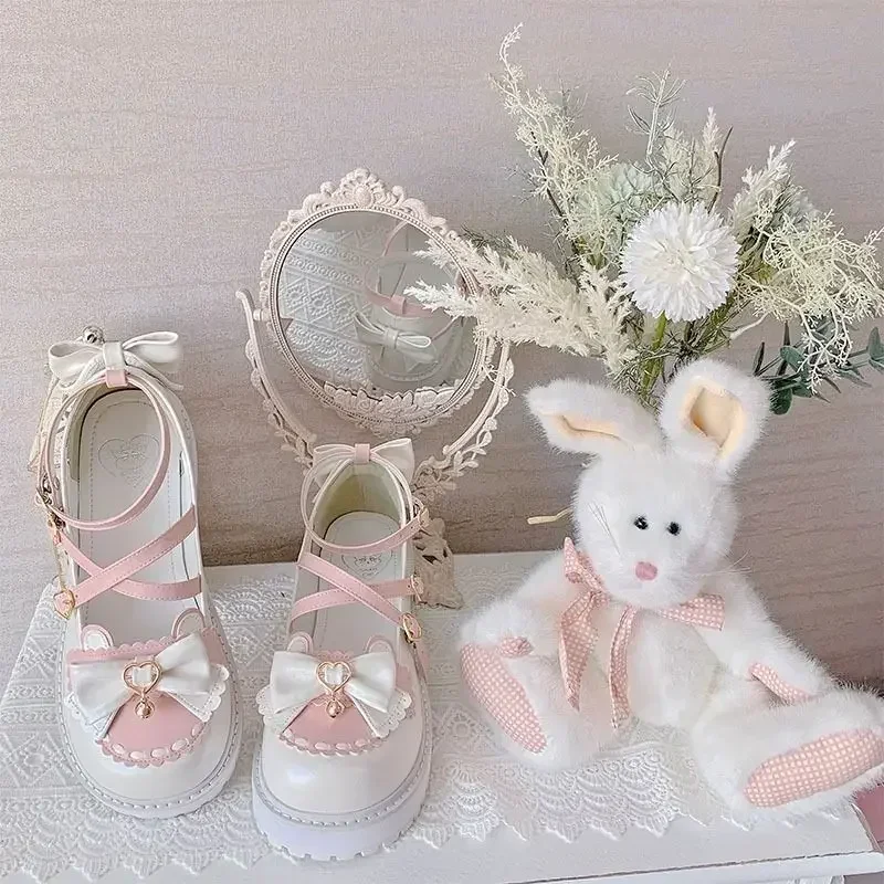 sandales à lanières douces pour femmes, chaussures kawaii chic, rondes, style collège, été sandales à lanières douces pour femmes, chaussures kawaii chic, rondes, style collège, été