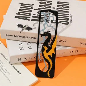 Marque-page fantaisie en métal acrylique Dragon, nouveau ventilateur, marqueur de Page, accessoire de lecture pour les amateurs de livres, cadeau fantastique pour femmes