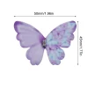 papillon en organza à deux couches, 20 pièces, environ 2 pouces (50mm), artisanat, ornement de mariage, appliques (organza 56.f)