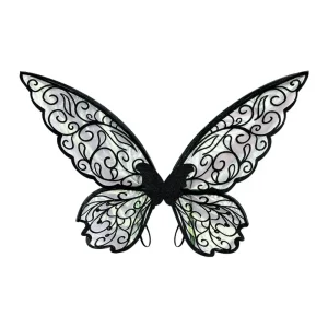 Ailes de fée papillon colorées en Organza scintillant, ailes de princesse d&rsquo;elfe faites à la main, accessoires de Costume