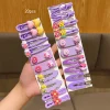 20 pinces à cheveux violettes mignonnes, douces et à la mode avec accessoires pour cheveux bb