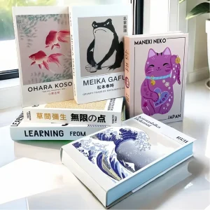 Décoration japonaise Faux Livre boîte de rangement mignon décoratif Table basse livres Ukiyoe Yayoi Kusama chat chanceux décor à la maison Faux Livre Décoration japonaise Faux Livre boîte de rangement mignon décoratif Table basse livres Ukiyoe Yayoi Kusama chat chanceux décor à la maison Faux Livre