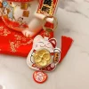 maneki neko porte clés de voiture chat chanceux voiture sac à dos porte clés meilleur ami pendentif à breloques couple cadeau porte clés