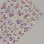 Autocollants pour ongles papillon japonais 5D, 1 pièce, Kawaii, coquille à paillettes de luxe, aurore, décorations pour Nail Art, décalcomanies, feuille coulissante pour manucure à faire soi-même Autocollants pour ongles papillon japonais 5D, 1 pièce, Kawaii, coquille à paillettes de luxe, aurore, décorations pour Nail Art, décalcomanies, feuille coulissante pour manucure à faire soi-même