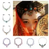 chaîne frontale bohème perles bandeau vintage bandeaux perlé gland femmes tête chaîne gitane tribal dai style hanfu chapeaux