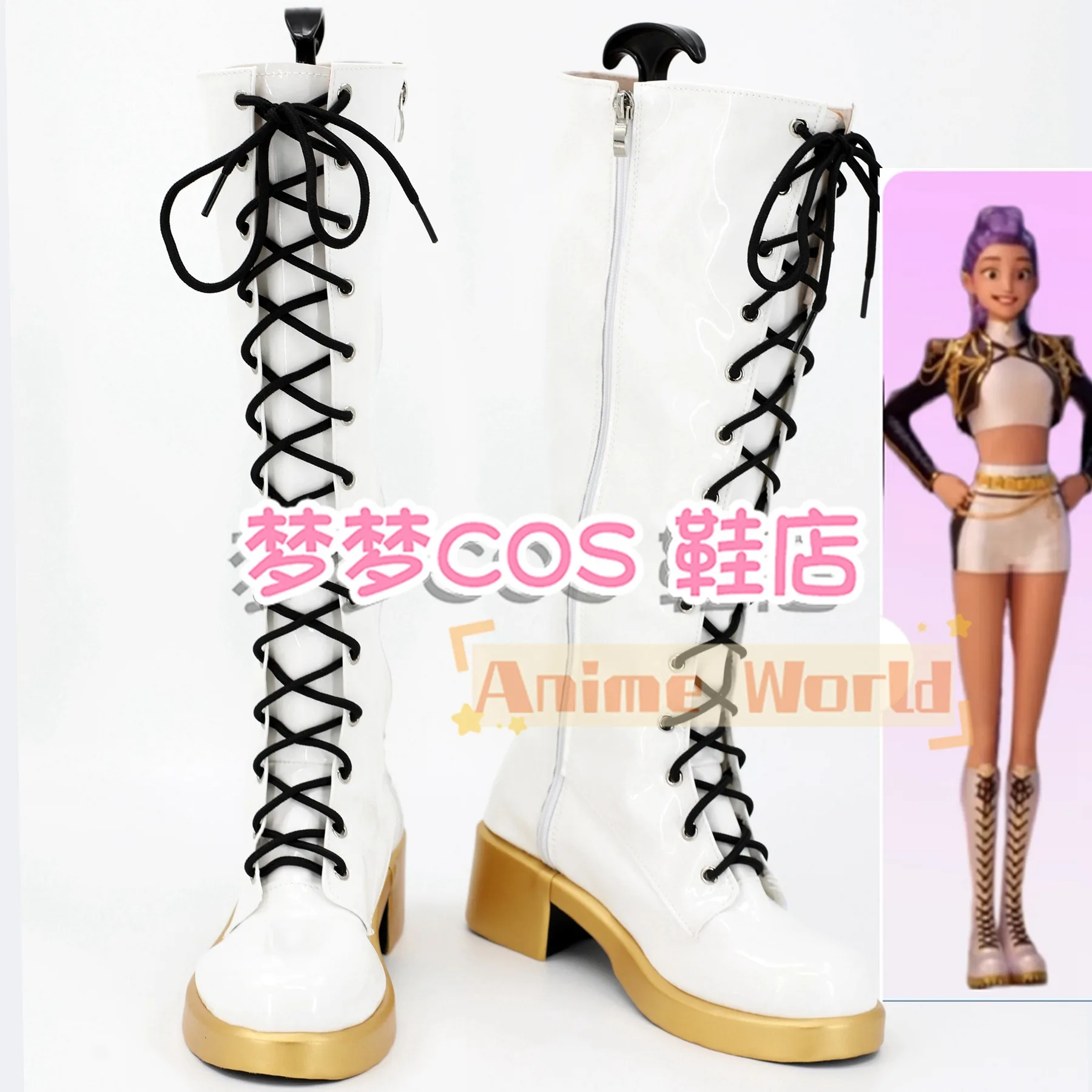 filles mira zoey rumi cosplay scène bottes chaussures k pop démon chasseurs costume chaussures performance enfants adulte halloween fête filles mira zoey rumi cosplay scène bottes chaussures k pop démon chasseurs costume chaussures performance enfants adulte halloween fête