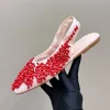 piste chaîne perle sandales à talons compensés femmes pompes bout rond style étrange sangle arrière sandalias été mode robe de soirée chaussures