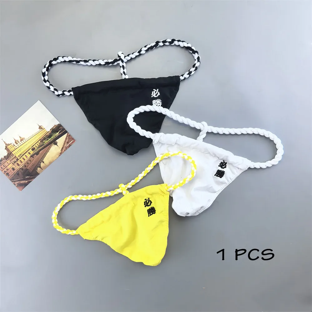 Corde japonaise hommes coton string sous-vêtements taille basse Sexy Sumo string mâle broderie lettre grande taille culotte Corde japonaise hommes coton string sous-vêtements taille basse Sexy Sumo string mâle broderie lettre grande taille culotte
