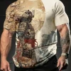 Harajuku samouraï T-Shirt pour hommes 2025 nouvelle mode décontracté hommes T-Shirt à manches courtes été Anime japonais 3d imprimé Y2k hauts Harajuku samouraï T-Shirt pour hommes 2025 nouvelle mode décontracté hommes T-Shirt à manches courtes été Anime japonais 3d imprimé Y2k hauts