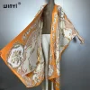 winyi bohème kimono lâche cardigan tenues de plage femme couvrir robe de soirée longue vers le bas manteau maxi robe de luxe vêtements de plage