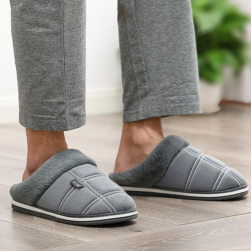 pantoufles de maison à carreaux pour hommes, chaussures chaudes, douces, confortables, antidérapantes, semelle robuste, grande taille 40 50 pantoufles de maison à carreaux pour hommes, chaussures chaudes, douces, confortables, antidérapantes, semelle robuste, grande taille 40 50