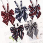 Uniforme SвRayé de Style JK Japonais avec Nministériels d Papillon pour Femme, Cosplay Coréen à la Mode