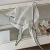 foulard doux à pois bandeau turban coréen frais petite écharpe rayé mince triangulaire bandeau de cheveux vacances