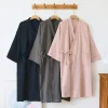 Robes Kimono en coton pour Couple, vêtements de maison, coupe ample, demi-manches, peignoir, pyjama, vêtements pour femmes, été Robes Kimono en coton pour Couple, vêtements de maison, coupe ample, demi-manches, peignoir, pyjama, vêtements pour femmes, été