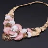 ensemble de bijoux africains à la mode, couleur or dubaï, pour femmes, client nigérian, design floral de mariage, cadeau