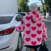 harajuku – veste en peluche imprimée en forme de cœur pour femme, manteau coréen à capuche à manches longues, épais et chaud, streetwear pour couple, vêtements d'extérieur, hiver 2025