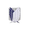 broche en émail attaque sur titan, dessin animé japonais eren jaeger mikasa ackerman jiyuu no tsubasa, broche de dessin animé, badge à revers à la mode, cadeau