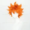 perruque de cosplay anime hinata shoyo, perruques courtes orange de 30cm, cheveux synthétiques résistants à la chaleur