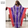 Violet nigérian Bazin Riche Dashiki Boubou robe de soirée grande taille robe de mariée traditionnelle africaine brocart bassin Boubou