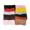 grande taille bébé bandeau filles yoga sport enfants enfants adultes femmes pansement solide torsadé noué doux cheveux accessoires turban
