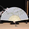 Éventail pliant de style chinois en bambou, vintage, tige, brevclassique, pompon, indépendant, main féminine, décoration de maison
