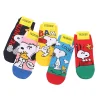 5 paires de chaussettes snoopy ensembles femmes rétro polyester coton tube bas femmes chaussettes respirant style japonais décontracté coton chaussette courte